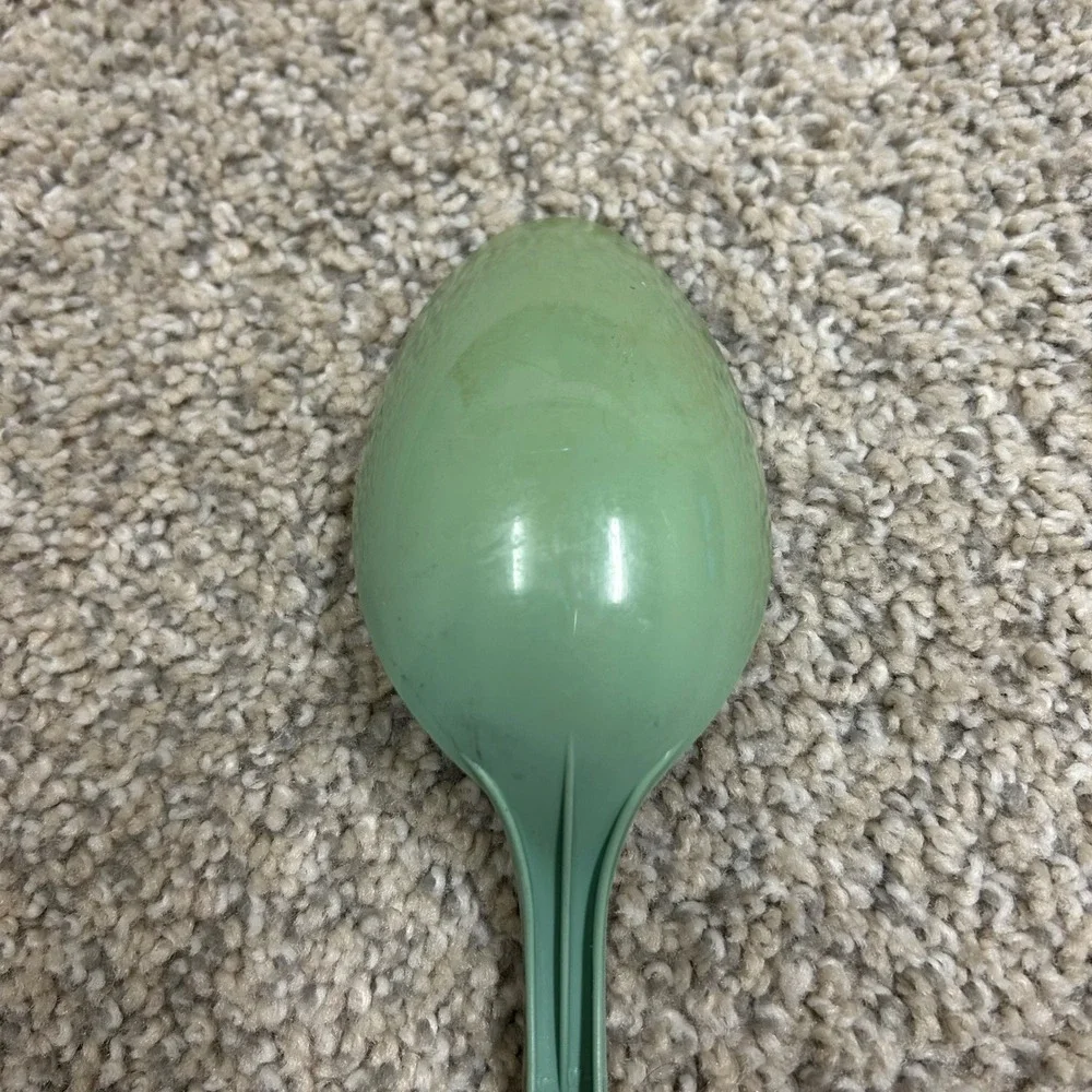 EKCO Mixing Spoon 11 Inch Green Vintage USA Dishwasher Safe Plastic Utensil